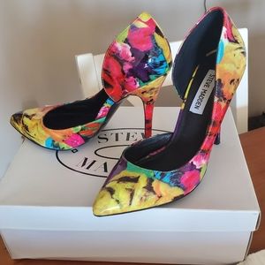 Steve Madden d'orsay floral pumps